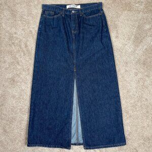 Gap Jeans Skirt Women 12 Regular Dark Wash Denim Maxi 90s Vintage Modest Western